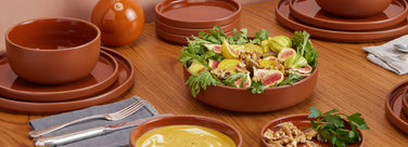 Our Place - Black Friday Sale - Tableware Collection Page - Everyone's Invited Set in Spice, Char and Terracotta