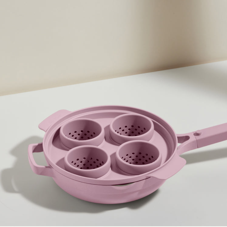 Purple egg poacher with always pan