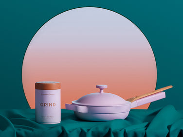 grind coffee tin with pink mini always pan 2.0