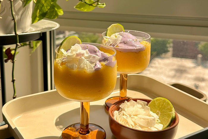 Mango Colada with Salted Ube Cream