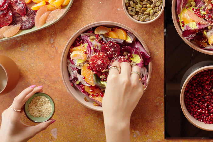 Crunchy Citrus & Chicories with Turmeric Tahini Dressing