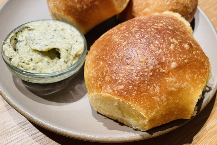 Pull-Apart Brioche Dinner Rolls with Nori Butter