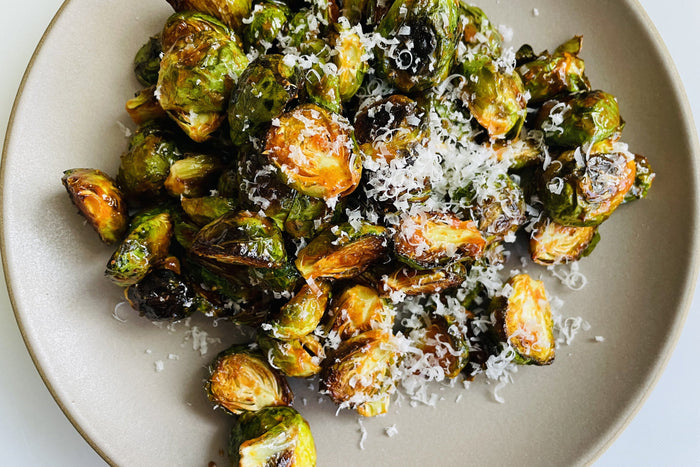 Roasted Brussels Sprouts with Honey Gochujang