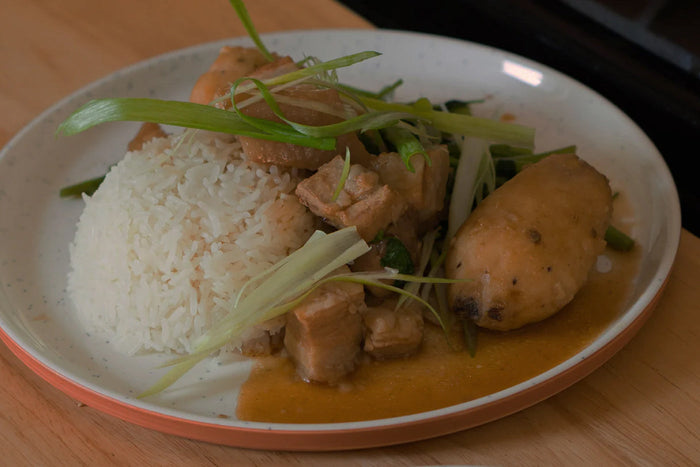 Braised Pork Belly with Taro
