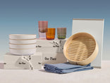 our place gifts under £50 - dinner bowls, drinking glasses, spruce steamer, daily board and double dish towels