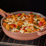 Baking a pasta dish in a pink Large Always Pan