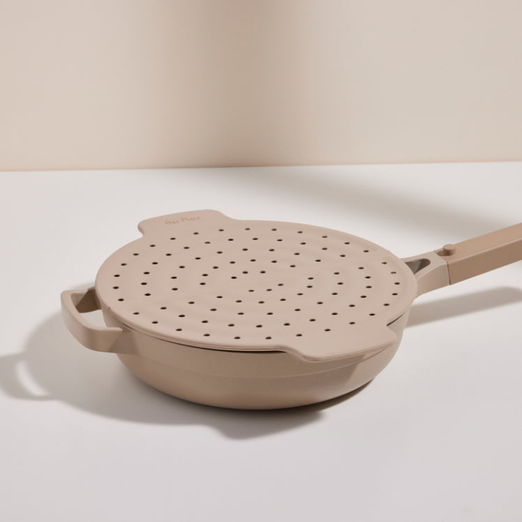 Beige fearless fry over an always pan