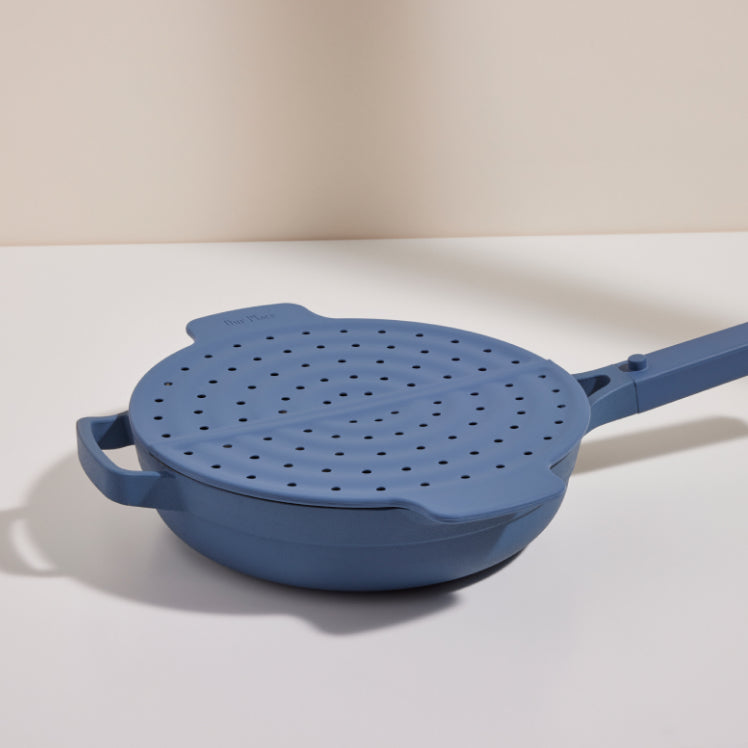 Blue Fearless Fry on always pan