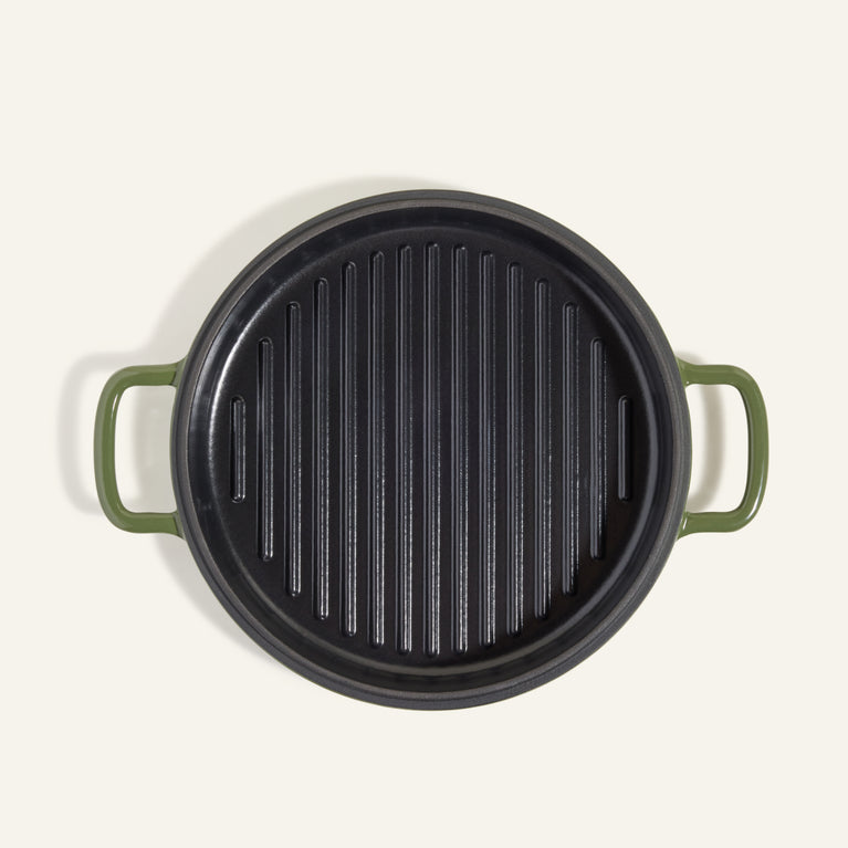 Green Cast Iron Hot Grill top view