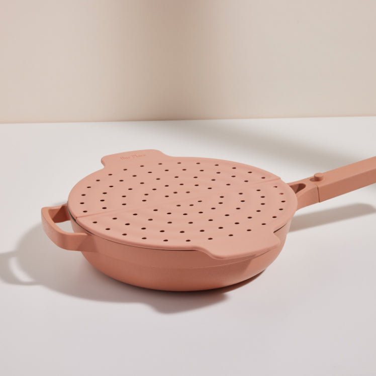 Pink Fearless Fry on always pan