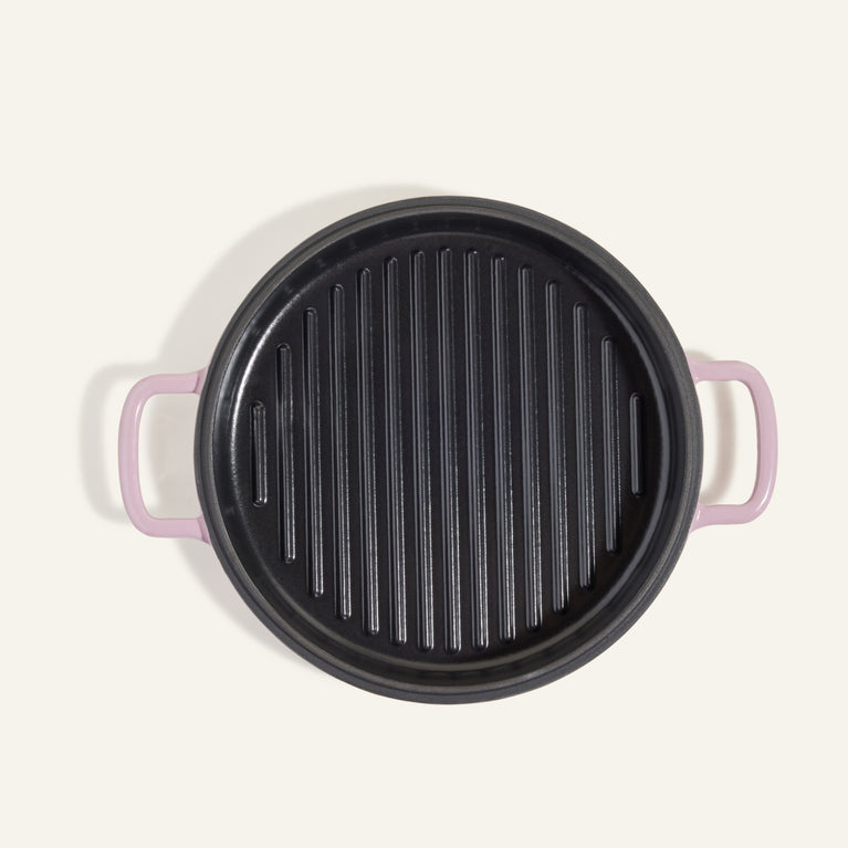 Purple Cast Iron Hot Grill top view
