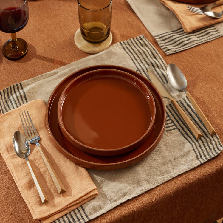 Terracotta Dinnerware Tablescape