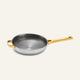 Titanium Always Pan Pro 26 cm stainless steel frying pan with a gold-colored handle and side loop.