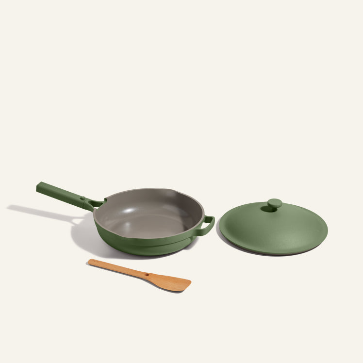 Green Large Always Pan plus nesting Beechwood Spatula