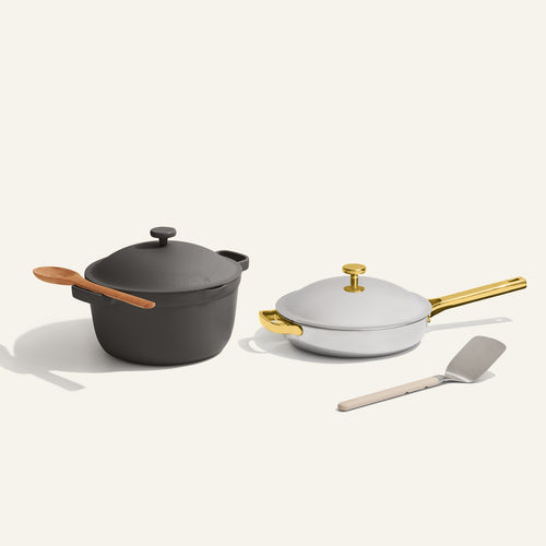 Titanium & Ceramic Cookware Duo-Gold/Char