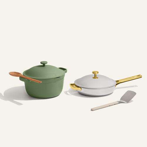 Titanium & Ceramic Cookware Duo-Gold/Sage