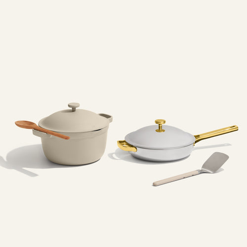 Titanium & Ceramic Cookware Duo-Gold/Steam