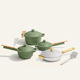 Titanium & Ceramic Cookware Set-Gold/Sage