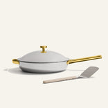 gold titanium large always pan pro with stainless steel spatula