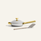 gold titanium mini always pan pro with stainless steel spatula