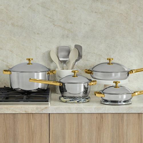 Titanium Pro Cookware Set-Chrome-hover